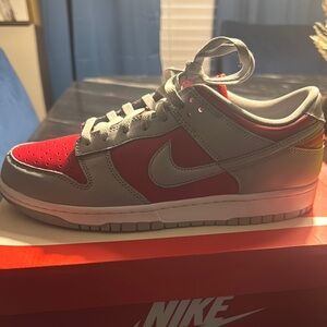 Nike Dunk Low in Red and Gray